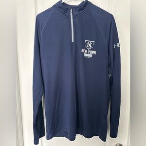Under Armour Navy Quarter-Zip with New York Yankees Logo